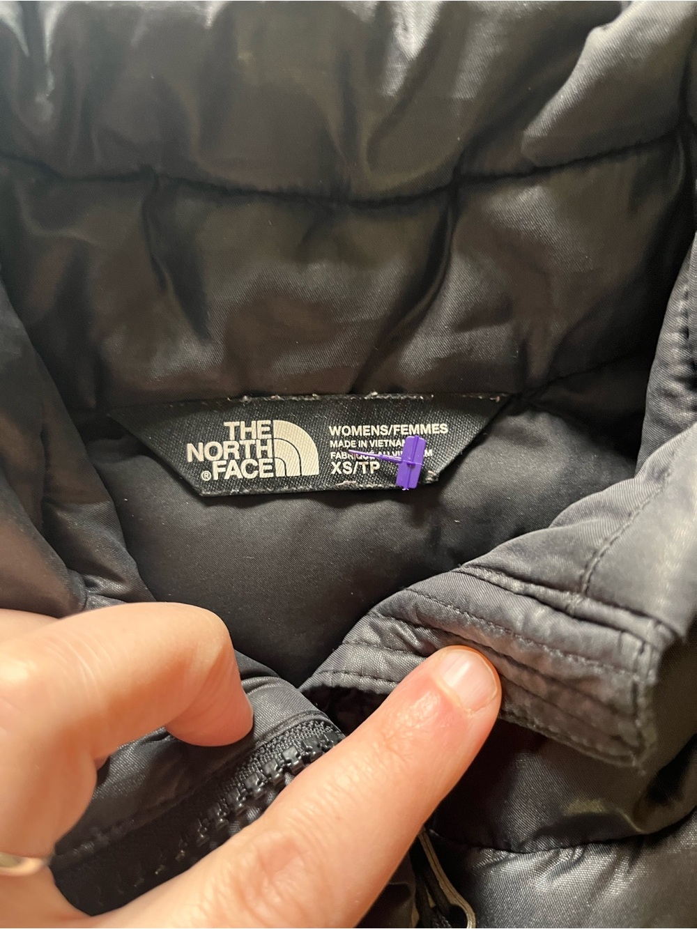The North Face Black 550 Down Fill Zip Vest XS - Picture 10 of 12